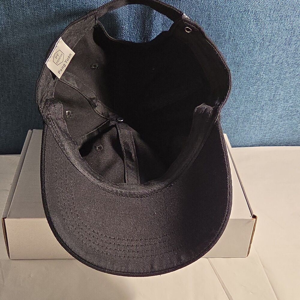 Black Rhinestone Trim Baseball Cap Peng Yuan - Picture 16 of 16